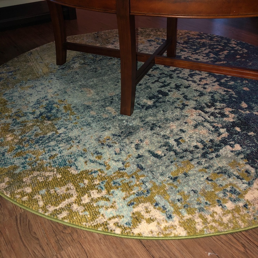 Multi Color Circle Rug - Picture 2 of 4